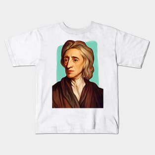 English Philosopher John Locke illustration Kids T-Shirt